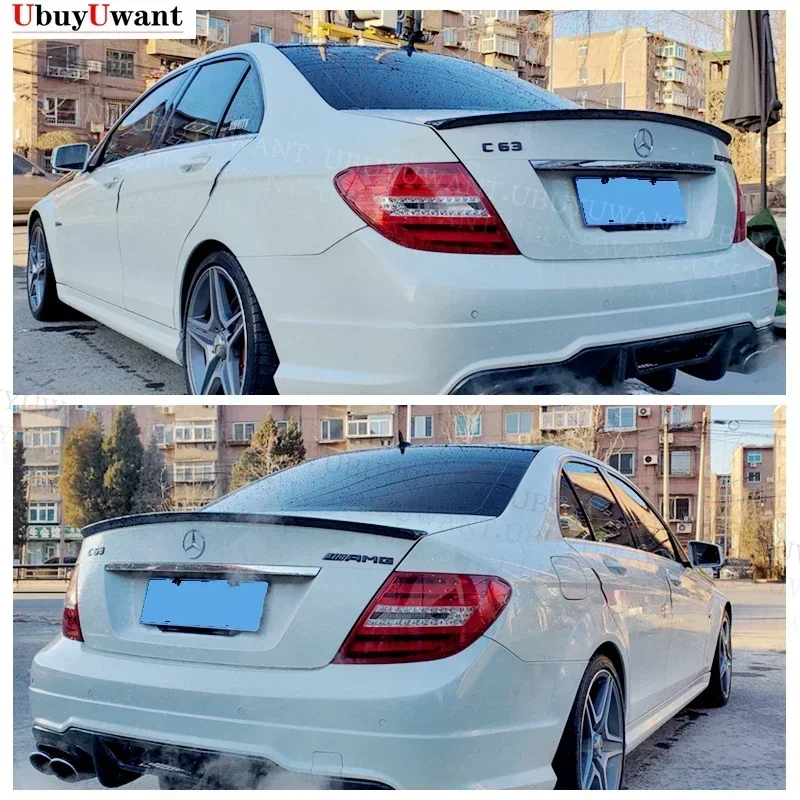 Fit For W204 BENZ C180 C200 C300 Wholesale ABS Rear Trunk Lid Car Spoiler Ducktail Lip Wings 2008 2009 2010 2012 2013 2014