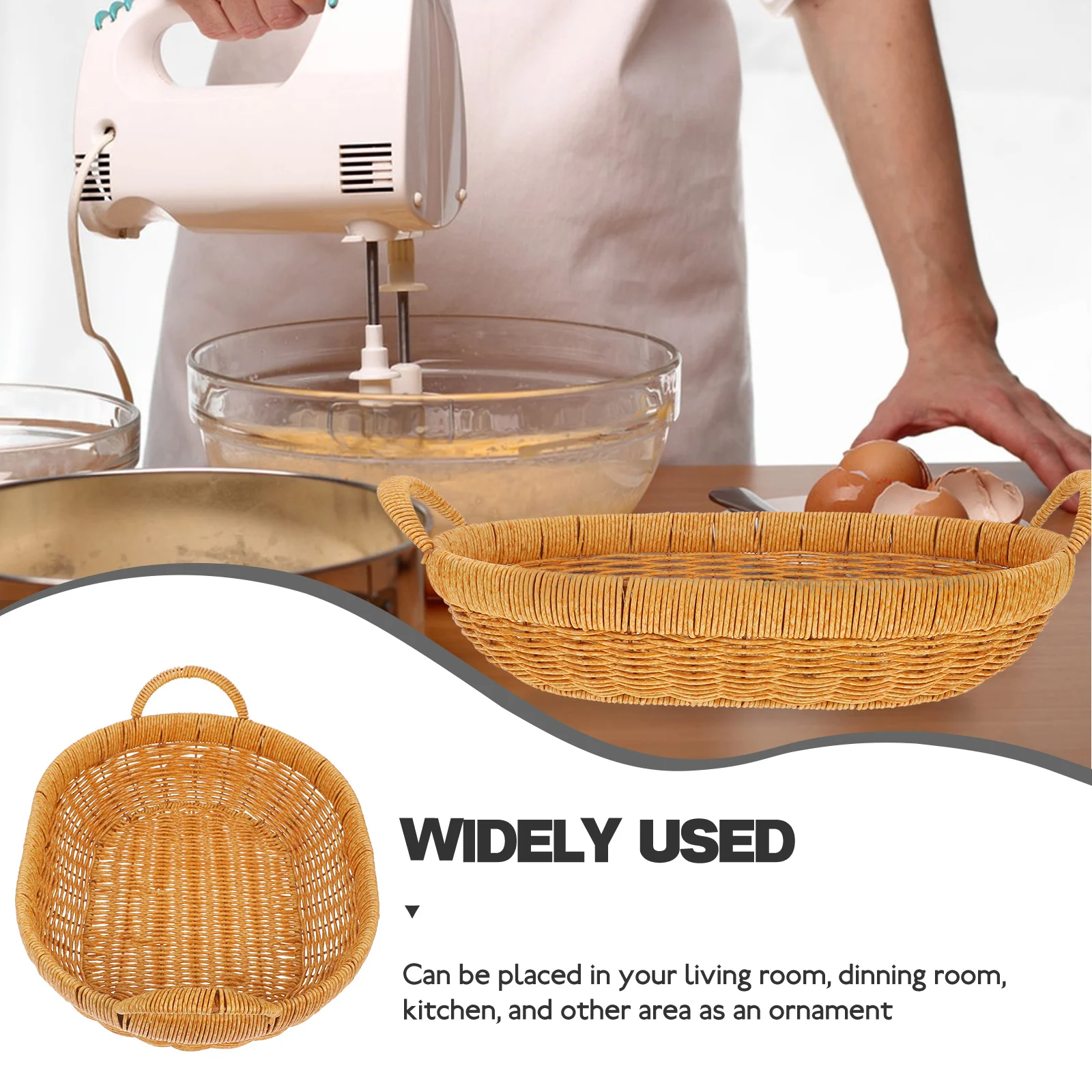

Fruit Plate Snack Basket 1PCS Rattan Trays Storage Baskets Bread Kitchen Woven Handmade Picnic Tray Home Decor Rustic Vegetable