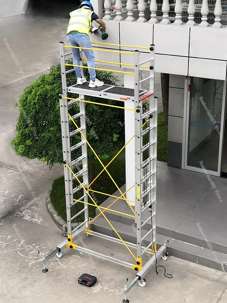 

Aluminum Alloy Scaffolding Movable Telescopic Scaffold Factory Direct Folding Engineering Ladder Platform.