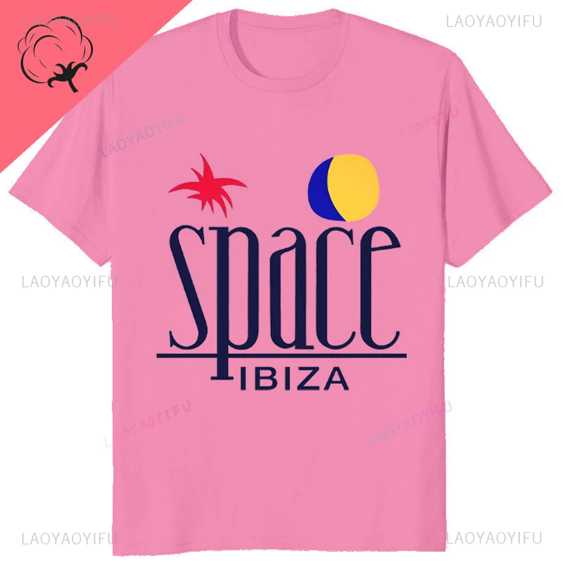 2024 NEW Space Ibiza 100% cotton Clubbing House Pacha White Island Vintage Unisex T Shirt