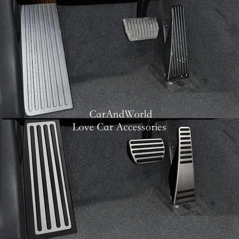 Aluminium Alloy Car AT Foot Rest Pedals Accelerator Gas Pedal Brake Cover Non-slip Pads For XC60 S60 V60 XC90 S90 V90 2017-2025