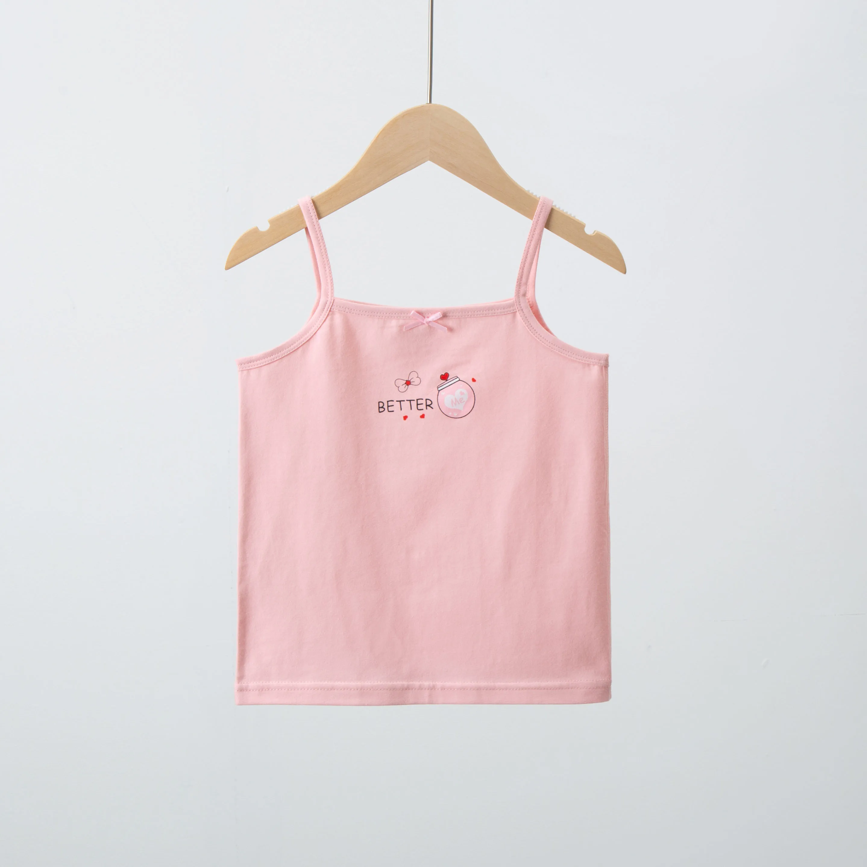 Children's Vest Boys' Girl's  Single-piece Cotton Prints Inner Wear Baby Summer Female Hurdle Child Backing Clothes 3-13 Years