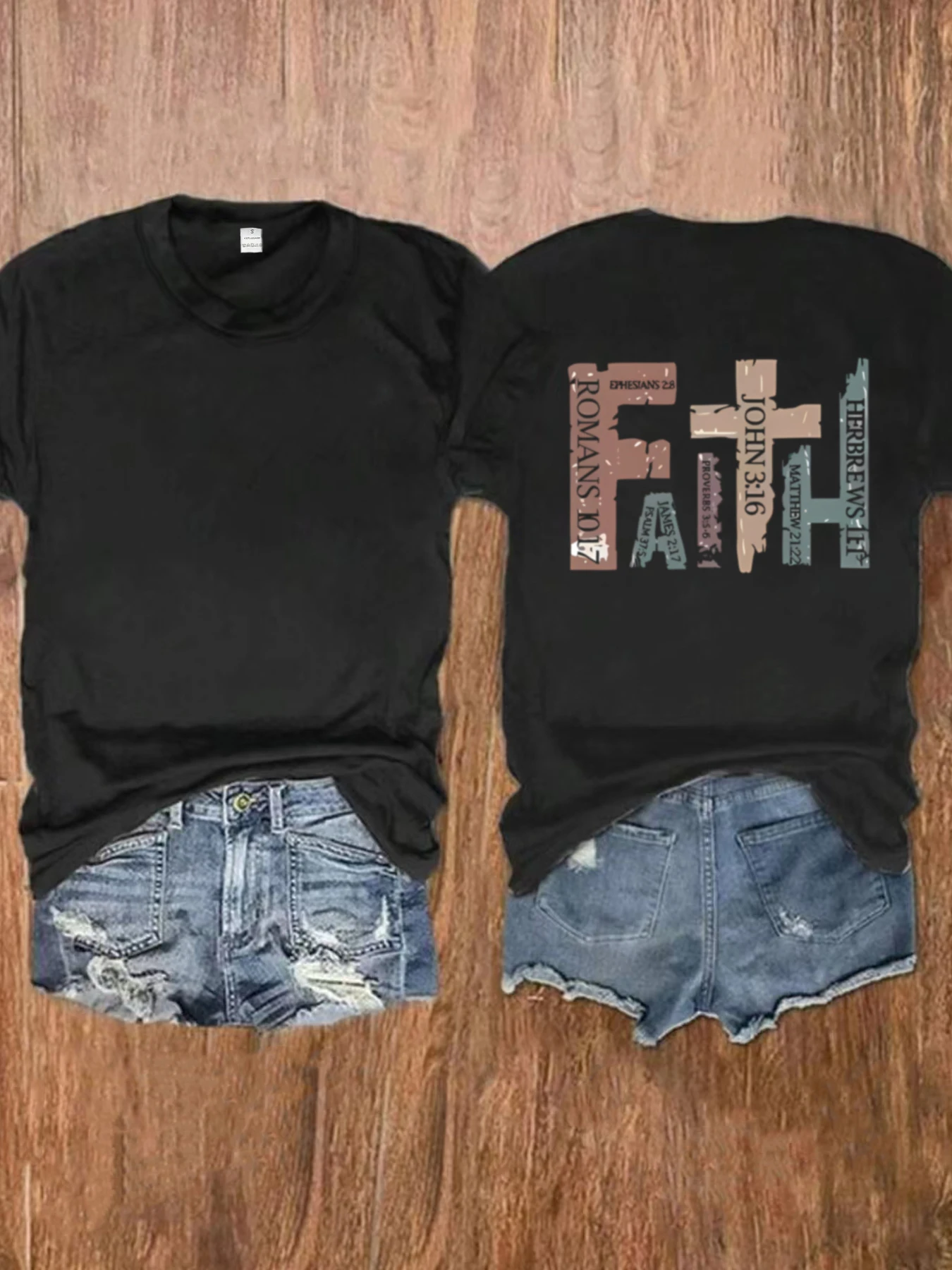 

faithYI Art Letter Pattern Print T-Shirt Women's Fashion Top Summer Short Sleeve Women's Clothing