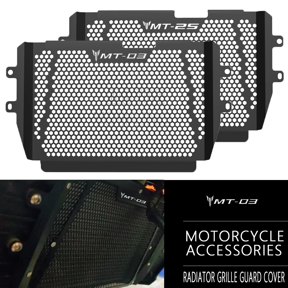 MT-03 Motorcycle Accessories Aluminum Radiator Grille Grill Guard Cover Protector For YAMAHA MT03 MT 03 25 MT25 2015-2023 2024