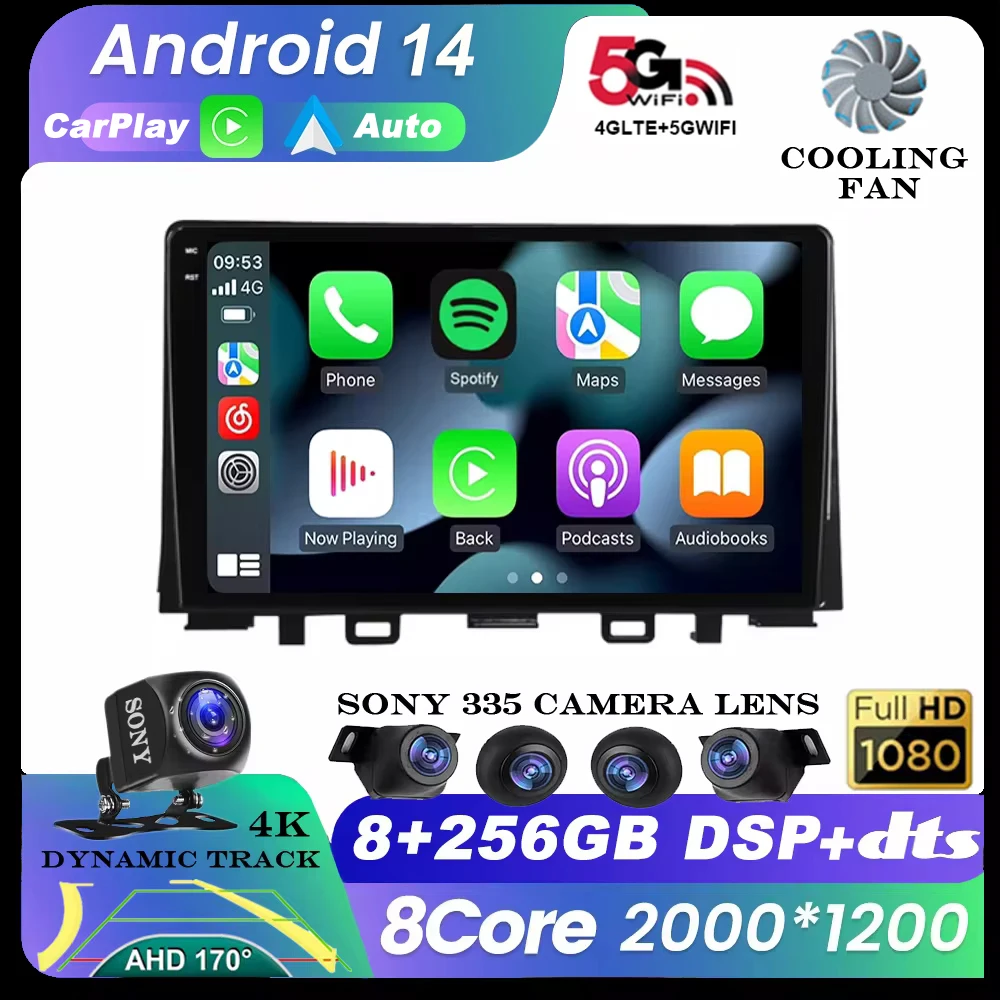 

Android 14 WIFI+4G Stereo Car Radio For Kia RIO YB 2016 2017 2018 2019 2020 Multimidia Video Player Auto CarPlay GPS DVD 2Din BT