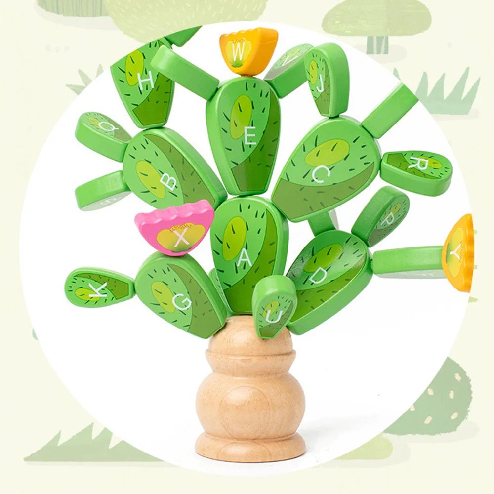 Cactuses Patchworks Letters Toy Educational Grip Training Plaything For Babies