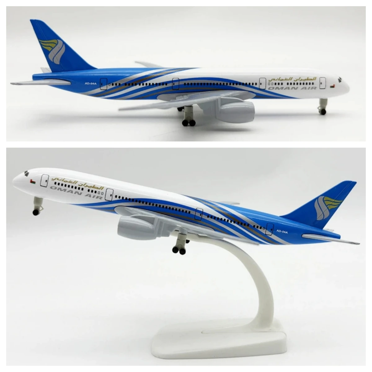 

20cm Airplane Model 787 Oman Diecast Airplane Alloy Airlines Plane Model With Wheels Souvenir Hobby Collection Scale Aircraft