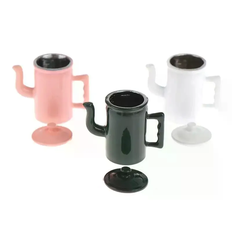 1:12 لطيف دمية المنمنمات غلاية مع غطاء نماذج اكسسوارات المطبخ ل بيت الدمية ديكور الاطفال التظاهر اللعب اللعب DIY بها بنفسك الهدايا #3