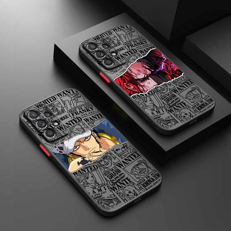 Ones Piecer Poster Cover For Samsung S25 S24 S23 S22 S21 S20 S10 FE Ultra Plus Lite Frosted Translucent Funda Soft Phone Case