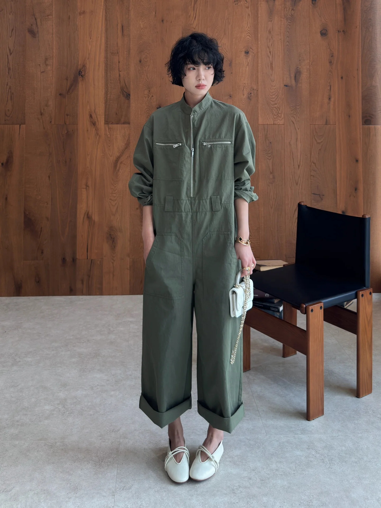 

Модный комбинезон для похудения, цельный, в деловом стиле, из хлопка, с завышенной талией, длина 7/8, новинка 2026 года