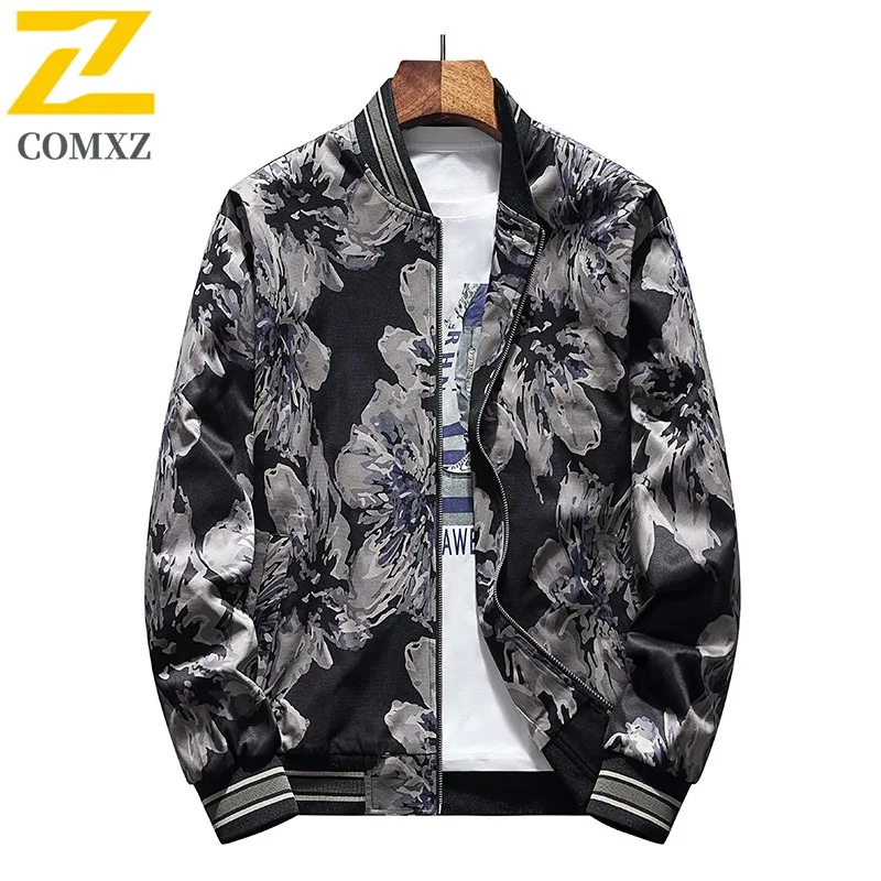 

COMXZ 2025 Мужская спортивная повседневная камуфляжная куртка с v-образным вырезом Молодежная дорожная легкая удобная модная водонепроницаемая куртка