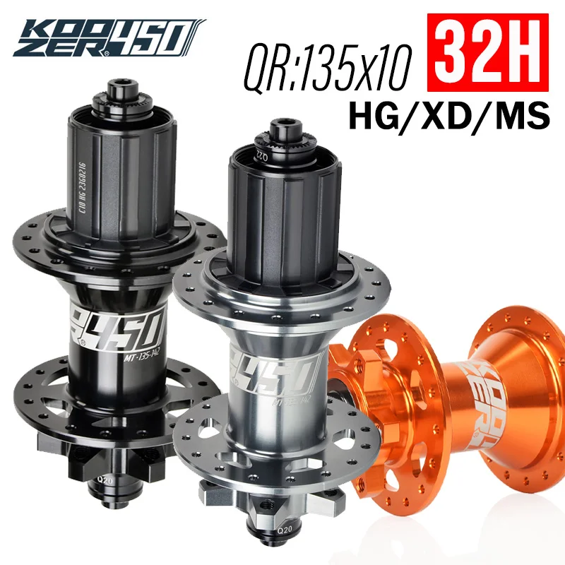 

Задняя втулка для велосипеда KOOZER 450 Noisy Cube Pro 7, 32 отверстия, 135x10, 120 щелчков, HG XD MS, быстросъемная, для Shimano Sram, MTB.