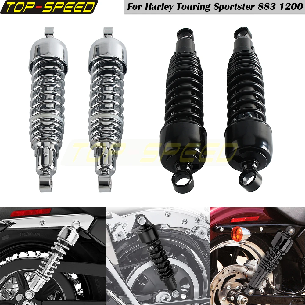 325mm Chrome Shock Absorber Suspension Protection Rear Shock Absorber For Harley Touring Sportster 883 1200 Motorcycle Accessory view 6