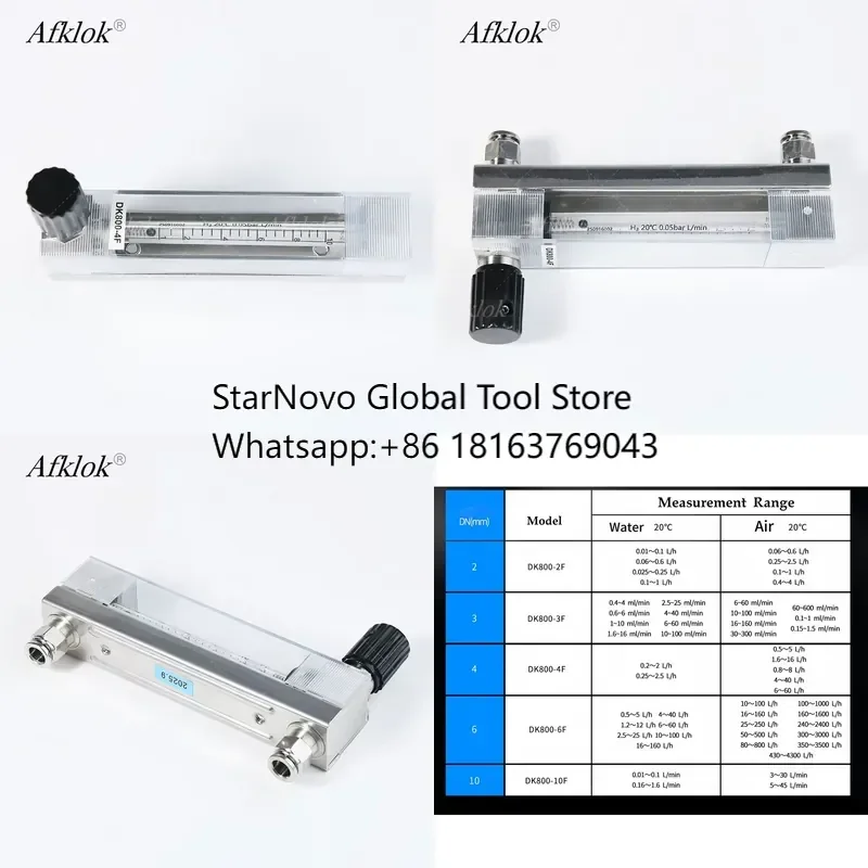 2026 Hot! DK Series Cheap Small Panel Type 1-10L/min Flow Meter Rotameter for H2