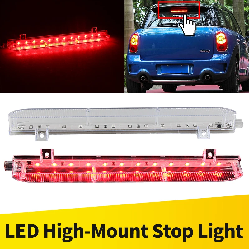1pc Rote LED 3rd High Level Brems Stop Licht Cear Objektiv Auto Zubehör Für Mini Cooper R56 Countryman R60