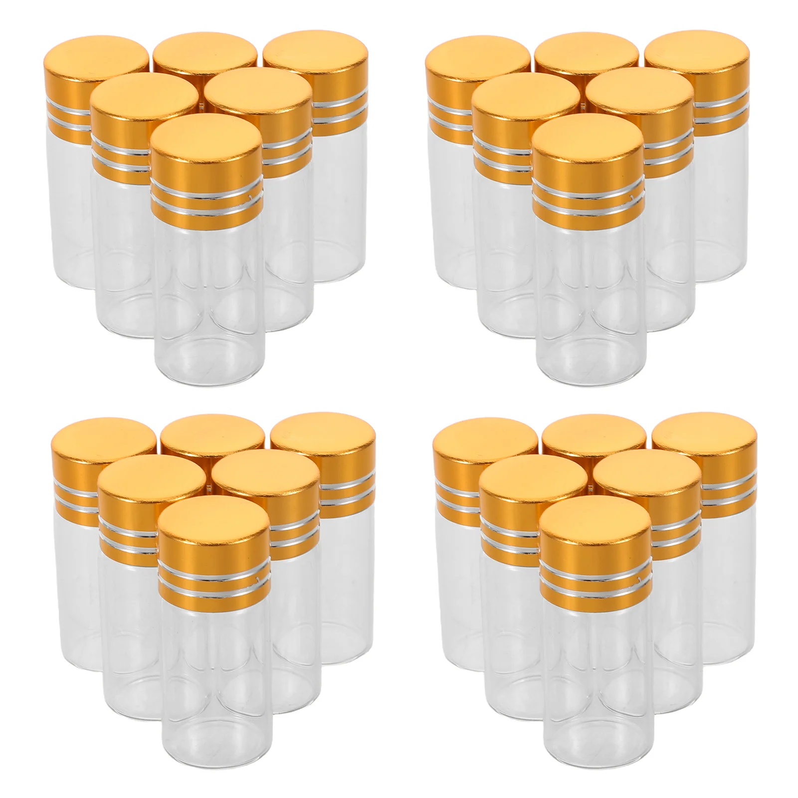 ขวดแก้วขนาดเล็ก 50 ชิ้น ขวดเปล่าใสสำหรับใส่ตัวอย่าง ฝาเกลียว ขวดน้ำหอมพกพา ภาชนะเก็บน้ำมันหอมระเหย ขวดใส่ของเหลวขนาดเล็ก