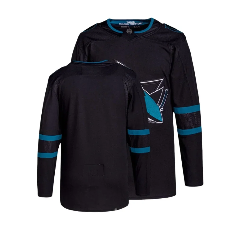 Maillot de hockey sur glace personnalisé San Jose pour homme, #71 Équipements lin convenini #44 Marc-Edouard Vlasic #29 Mackenzie Blackwood #7 Nico Sturm