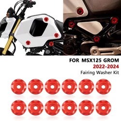 For Motorcycle Accessories Fairing Washers Kit Screw Side Panel Garnish Washers Grom MSX125 MSX 125 2024 2023 2022