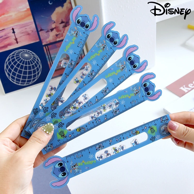 disney stitch student painting tools lilo e stitch reguas papelaria straightedge kids school supplies atacado 15cm pcs 15 pcs 01