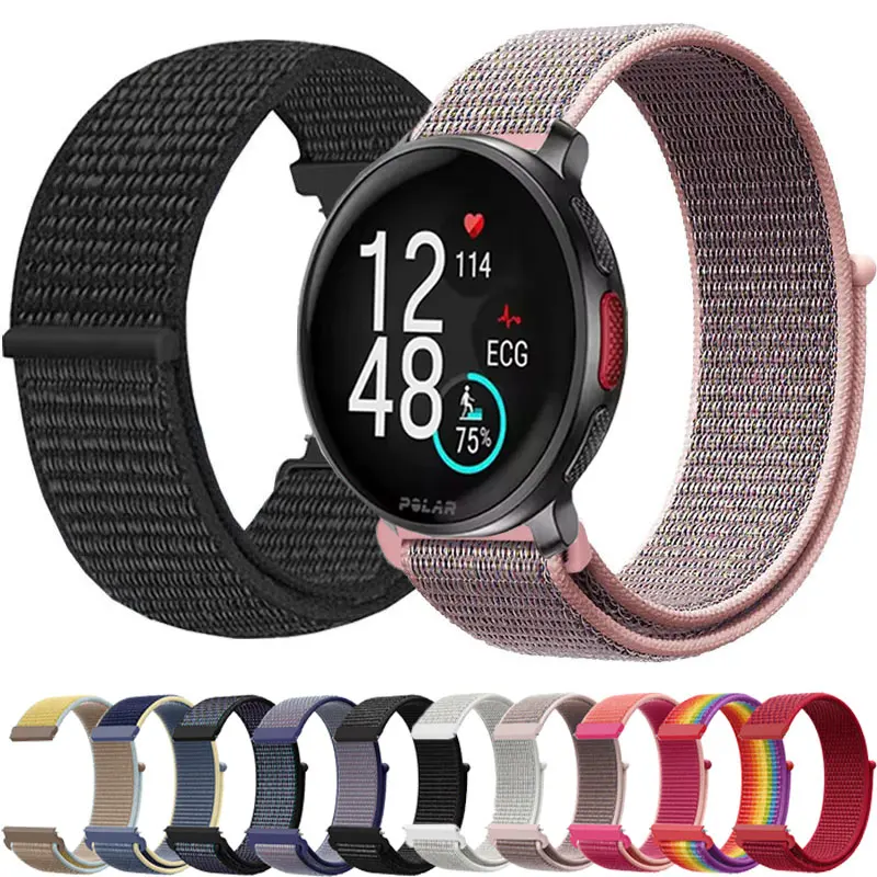 Offizielles Nylon-Schlaufenarmband für POLAR IGNITE 3 2 Bandarmband VANTAGE V3 M2 M / UNITE/GRIT X Pro/Pacer 20mm 22mm Sport-Uhrenarmband