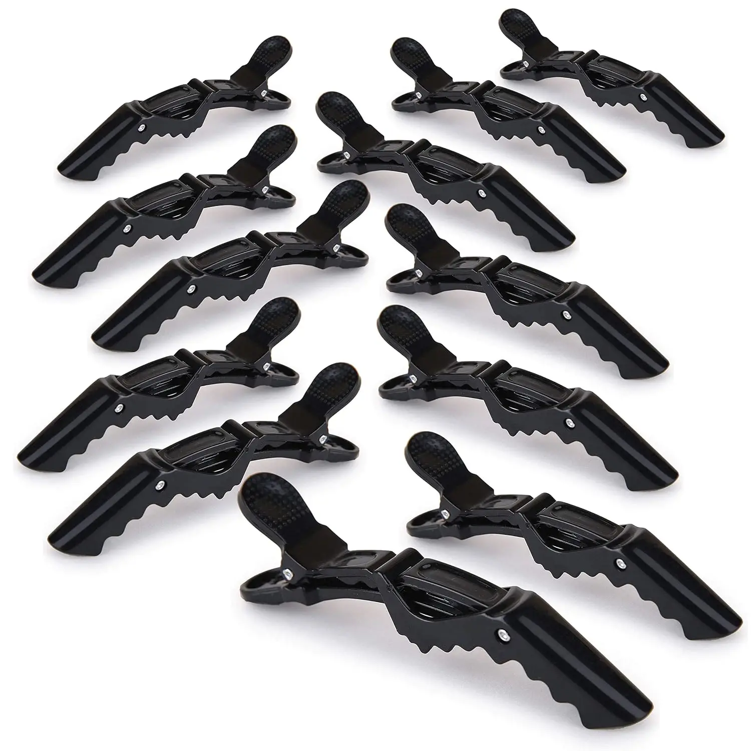 Hair Want 12Pcs Alligator Hair Clips Croc Clips - Section & Hold Alligator Hair Clips Professional Salon Hair Sectioning Clips