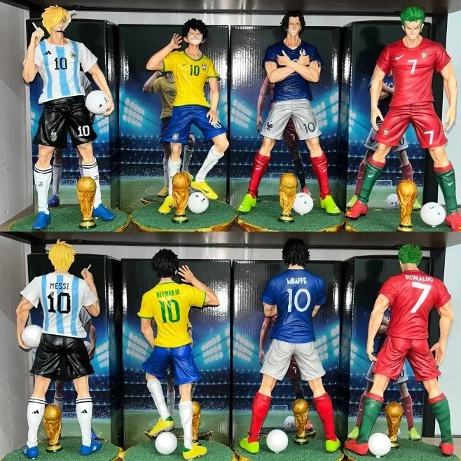 

One Piece: Luffy Mountain, Osamu Solon, Ace, COS Football Player Series - Approximately 33CM Anime Model Handmade Ornament