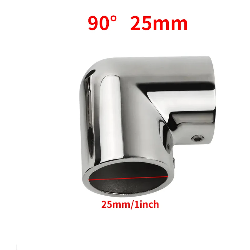 Heavy Duty Marine Grade Fit 90 Degree Elbow 316 Stainless Steel 1 Piece Pipe Connector Marine Boat Yacht Hand Rail Fitting 25 MM