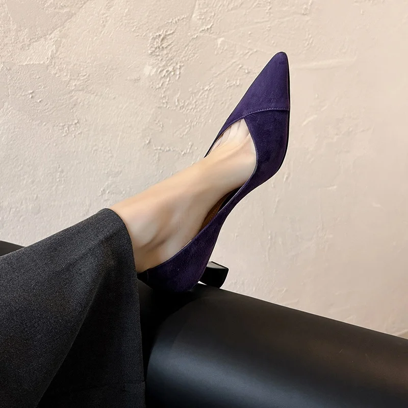 

Women's Genuine Leather Pumps Black Heels Comfortable and Elegant Designer Ladies Slip-on Woman Luxury 2026 High Heels Shoes