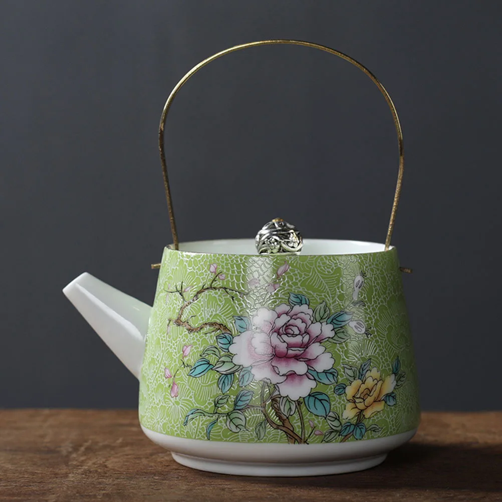 

Изысканный керамический чайник, термостойкий, против ожогов, удобная ручка, идеальный подарок на новоселье, керамический чайник для друзей и семьи