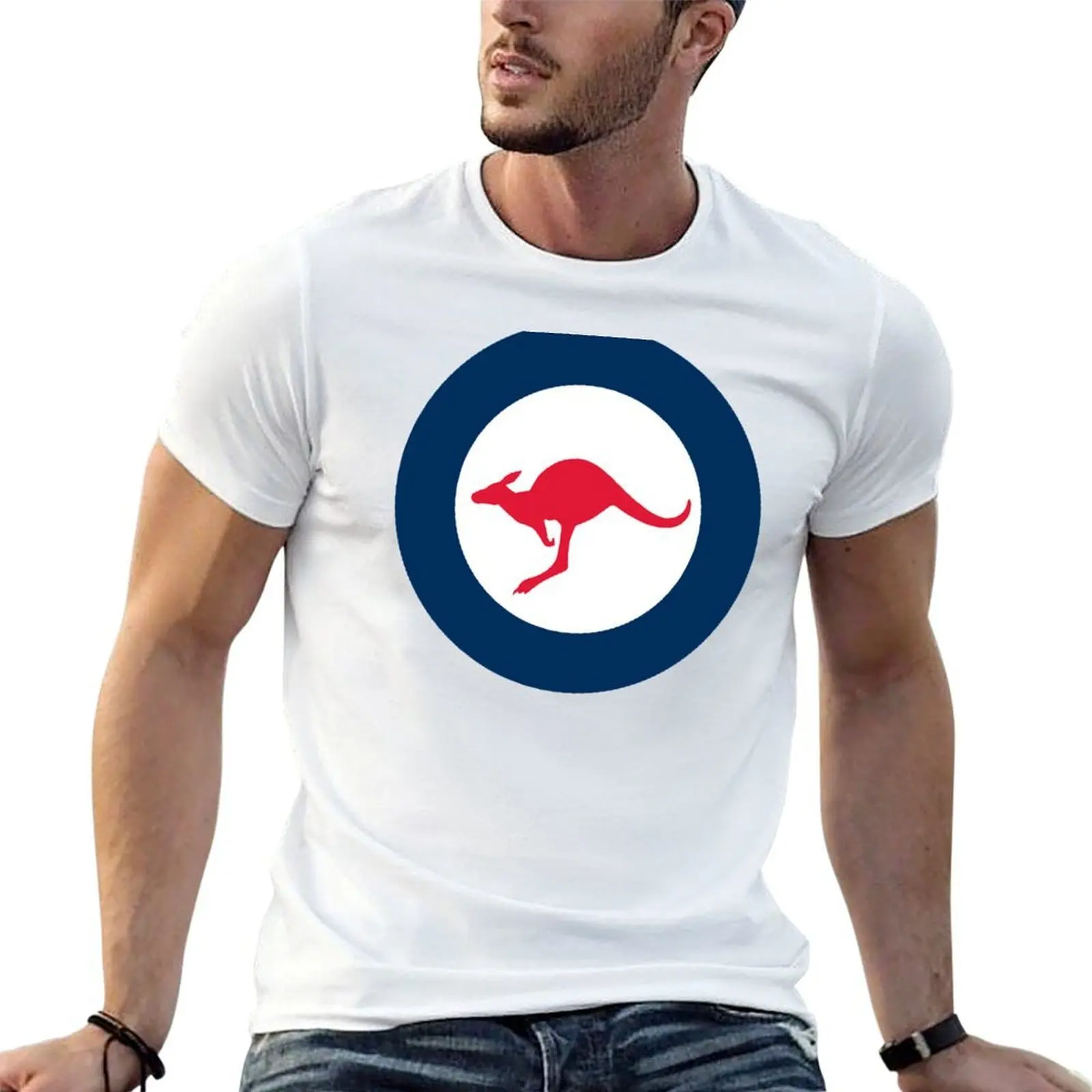 

RAAF ROYAL AUSTRALIA AIR FORCE ROUNDEL RONDEL KANGAROO T-Shirt g man t shirts for men T-Shirt