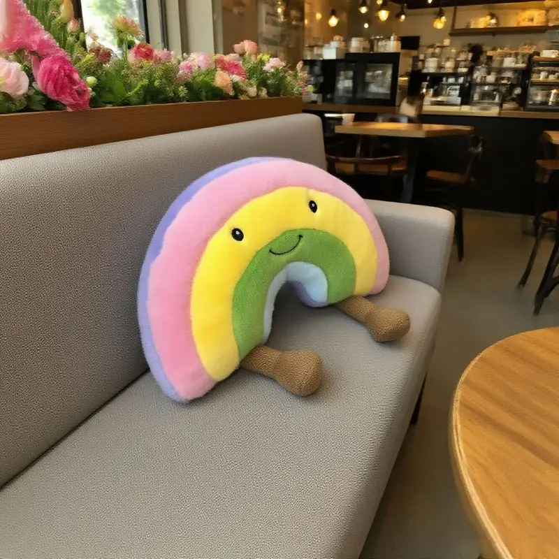 20*33cm pelúcia arco-íris brinquedos bonitos coloridos brinquedos de pelúcia dos desenhos animados para meninos meninas aniversário presente de natal