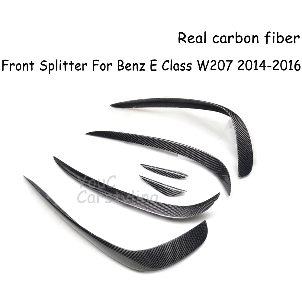 W207 Carbon Fiber Canards Front Bumper Splitter Lip For Mercedes E Class W207 facelift 2014 -2016 Sport Edition