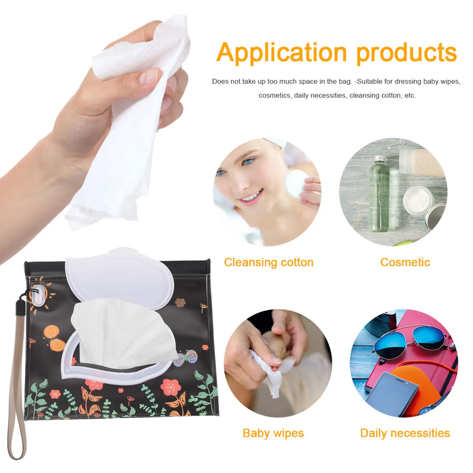 4 Pcs Travel Wipe Pouch Wipes Dispenser Small Container EVA Washable Wet Unique