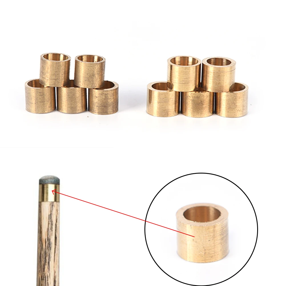 5Pcs High Quality Billiards Snooker Copper Ferrule Brass Snooker Pool Cue Ferrules Cue Repair