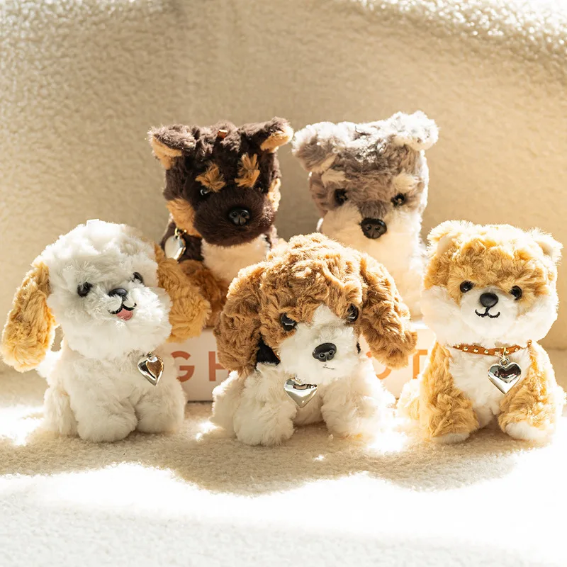 

13cm Mini Pet Dog Plush Toy Schnauzer Chinese Rural Dog Wolfdog Beagle Shiba Inu Doll Child Companion Doll Kid Birthday Gift