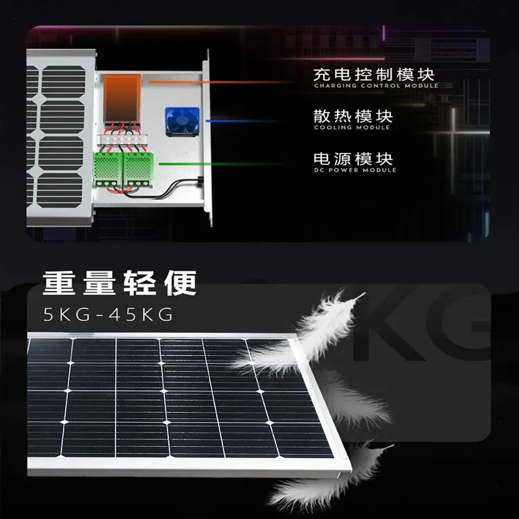 Power supply and energy storage integrated photovoltaic power generation DC 12V gun machine ball machine monitoring power supply