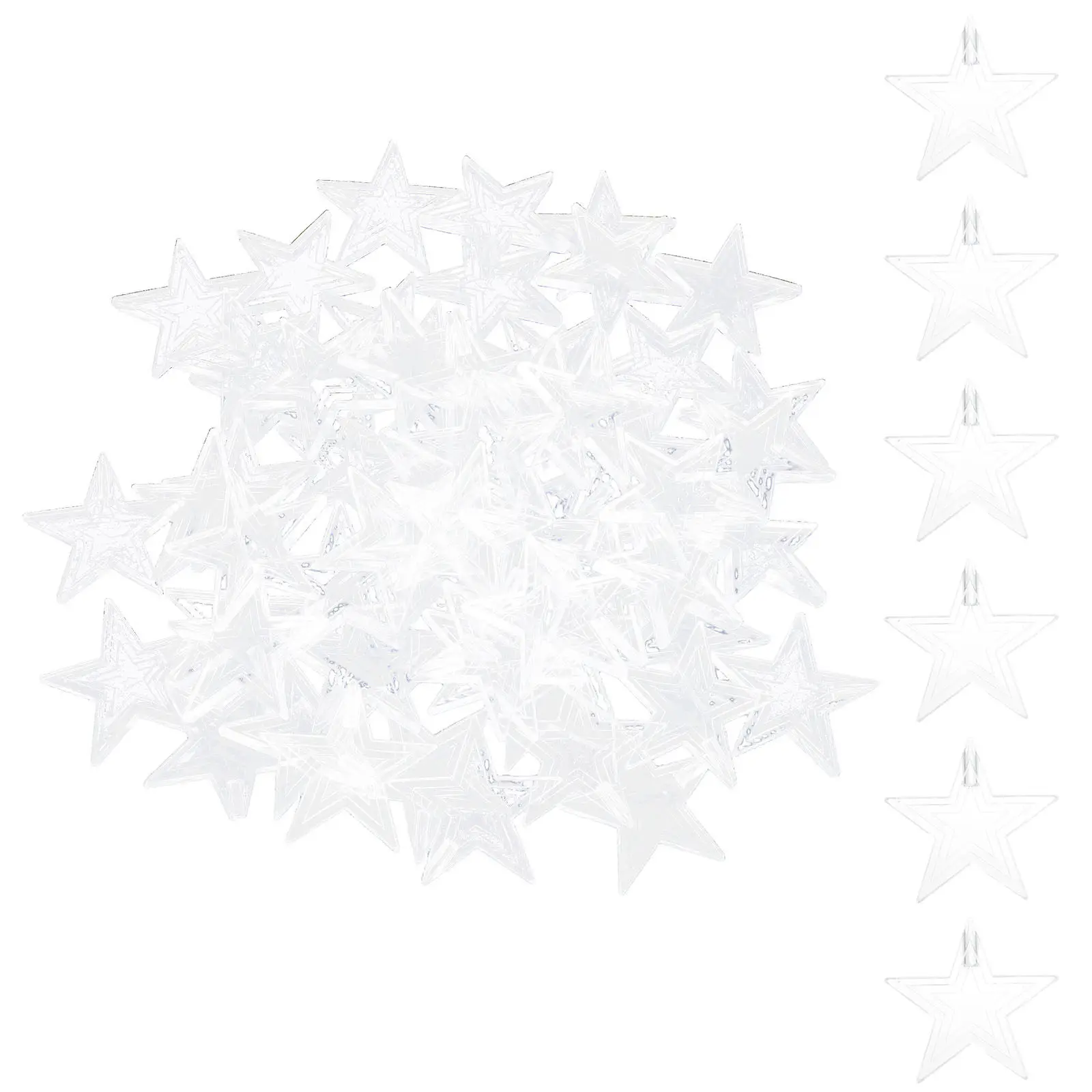 

60Pcs Mini String Light Bulb Covers Star Shaped Lampshades 5Mm LED Light Covers Waterproof Garden Patio Porch Christmas Tree