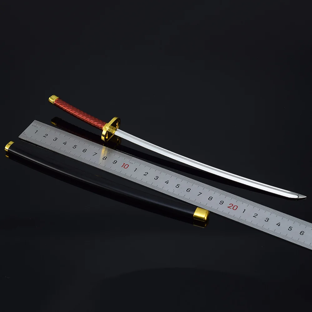 Soul Hunter Katana con fodero 25CM Anime Samurai Modello Dark Fantasy Art Craft Da collezione Giocattolo sicuro per bambini Spada in metallo Regalo