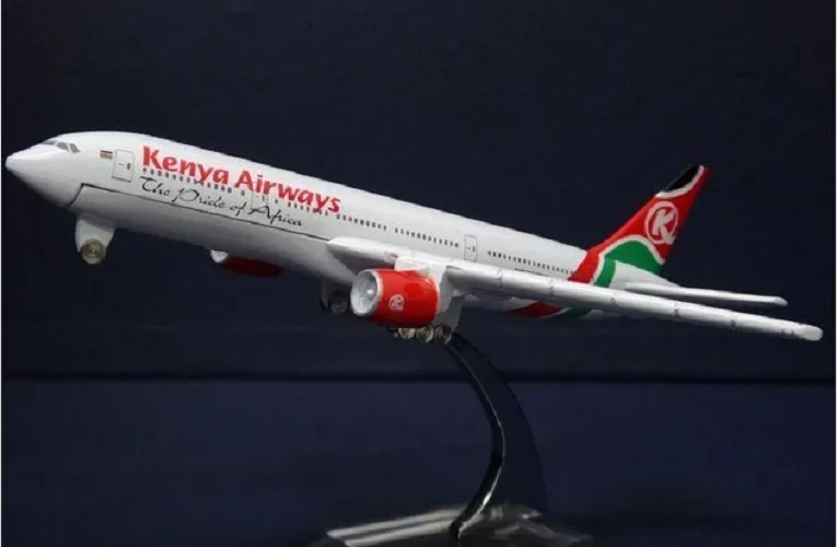 Rozmiar 1:400 model samolotu B777 trasa Kenya B777 metalowy model samolotu symulacyjnego dla dzieci zabawki prezent na boże narodzenie