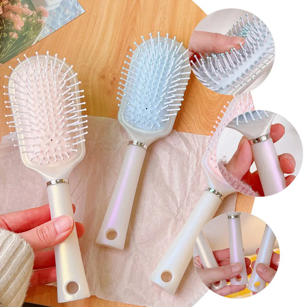 Airbag Comb Ergonomic Non-Slip Handle Lightweight Plastic Detangling Hairbrush Head Scalp Massage Hair Styling Tool for Women