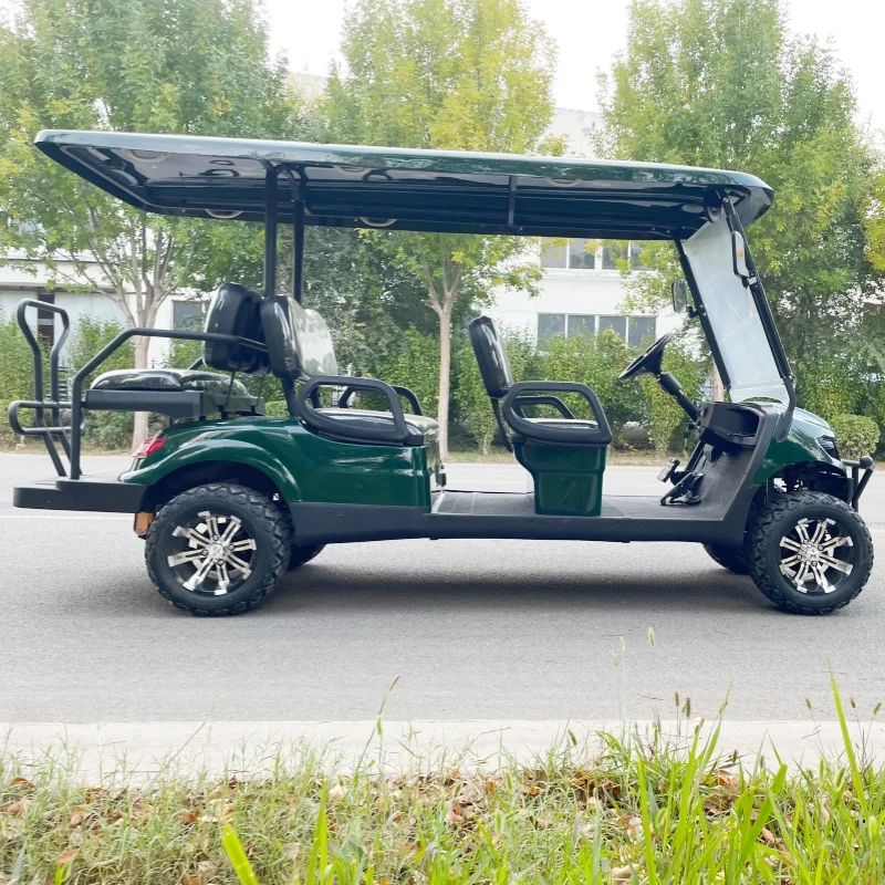 Custom Club Hunting Car Street Legal Long Distance Electric Golf Cart With Off-Road Tires Seats With Armrests Gear Adjustment