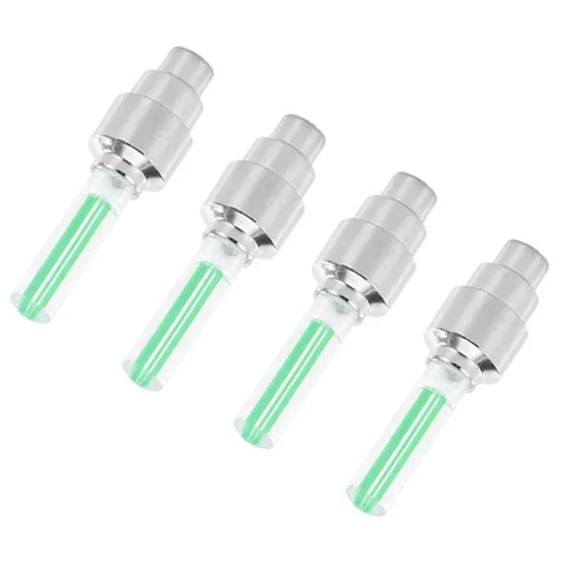 2/4 stücke Motorrad Fahrrad Reifen Ventil Kappen Licht LED Neon-Blitz Lampe Wasserdichte Reifen Universal Rad Lichter Auto Zubehör