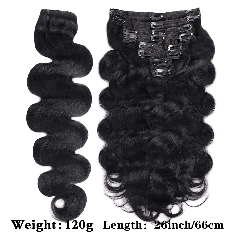 وصلات شعر بمشبك مموج للجسم، شعر بشري برازيلي 100% غير معالج، شعر بشري ريمي عذراء، لون طبيعي للنساء #2