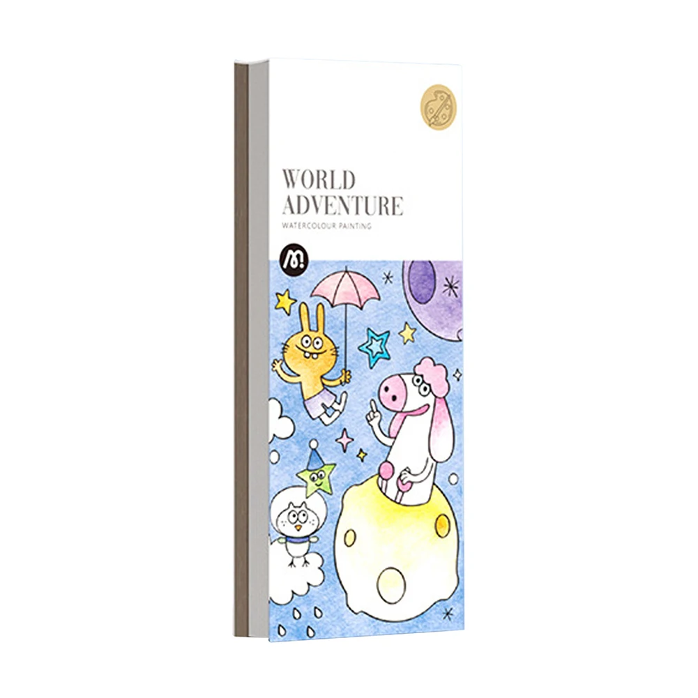 20pcs Watercolor Painting Coloring Paper Fine Grain Watercolor Paper Set With Brush Perfect Gift