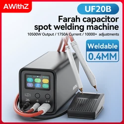 AWithZ UF20B High Power Spot Wdlder Farad Capacitor 10500W for 18650 Lithium Battery DIY Nickel Sheet Spot Welding Machine