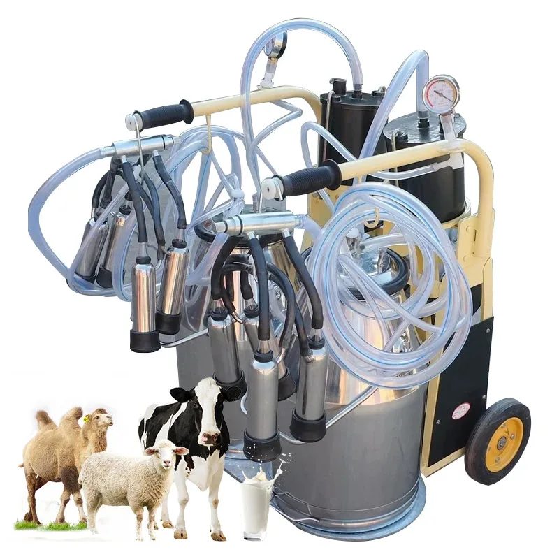 

Factory Wholesale Portable Small Scale Cow Milking Machine Farm Equipment Dairy Processing