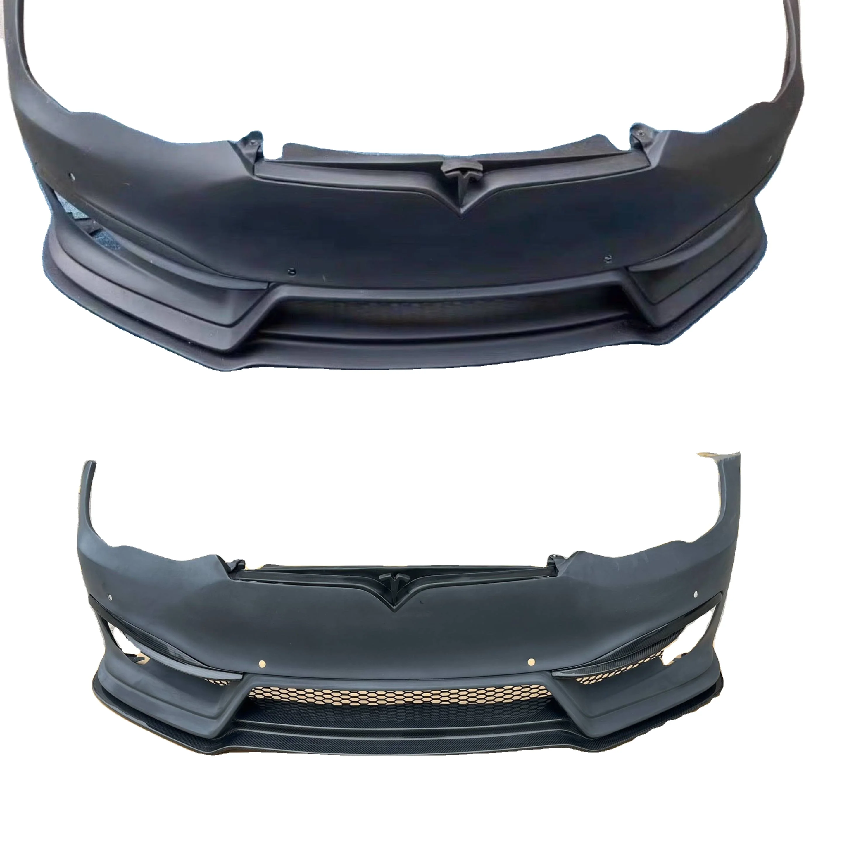 

For S modified PD material front and rear bumper hood grille model S old update new headlights