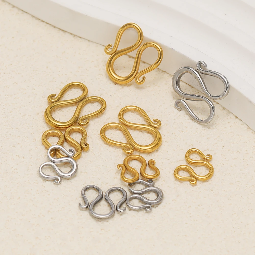 20 Stück Edelstahl W-förmige Verschlüsse Haken DIY Schmuckherstellung Armbänder Zubehör Halsketten Anhänger Fußkettchen Zubehör – Detail 4