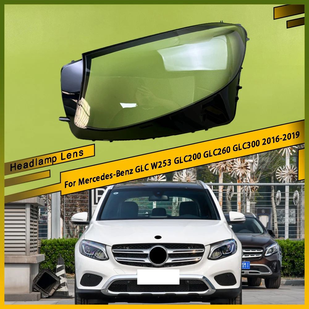 

Auto Lamp Case Glass Lens Shell Car Front Headlight Cover Light Caps For Mercedes-Benz GLC W253 GLC200 GLC260 GLC300 2016 - 2019