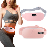 Menstrual Heating Pad Electric Period Cramp Massager Vibrating Heating Warm Palace Belt Uterus Cold Dysmenorrhea Relieving